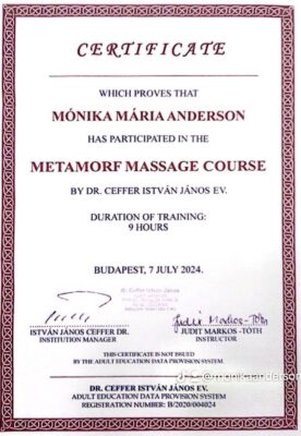 METAMORF MASSAGE CERTIFICATION LUTON